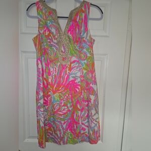 Lilly Pulitzer Pink and Gold Dress